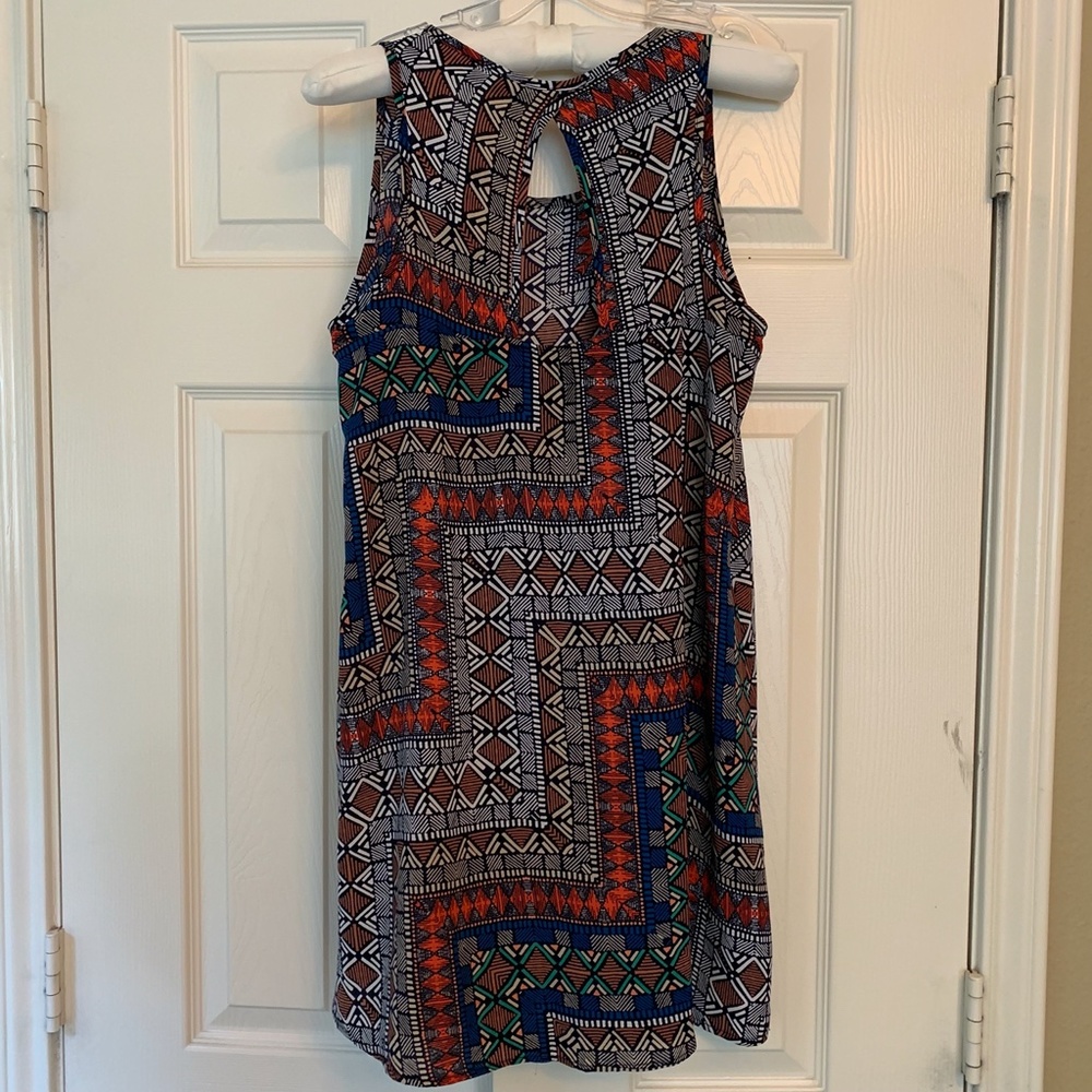 Geometric Pattern Sleeveless Dress Renee C - Picture 5 of 5